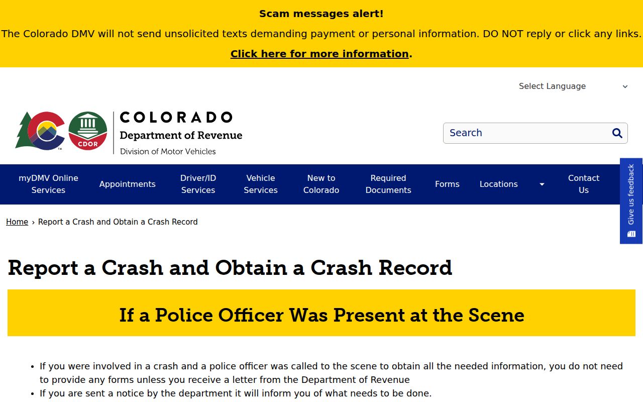 Hinsdale County arrest related Colorado crash record channels