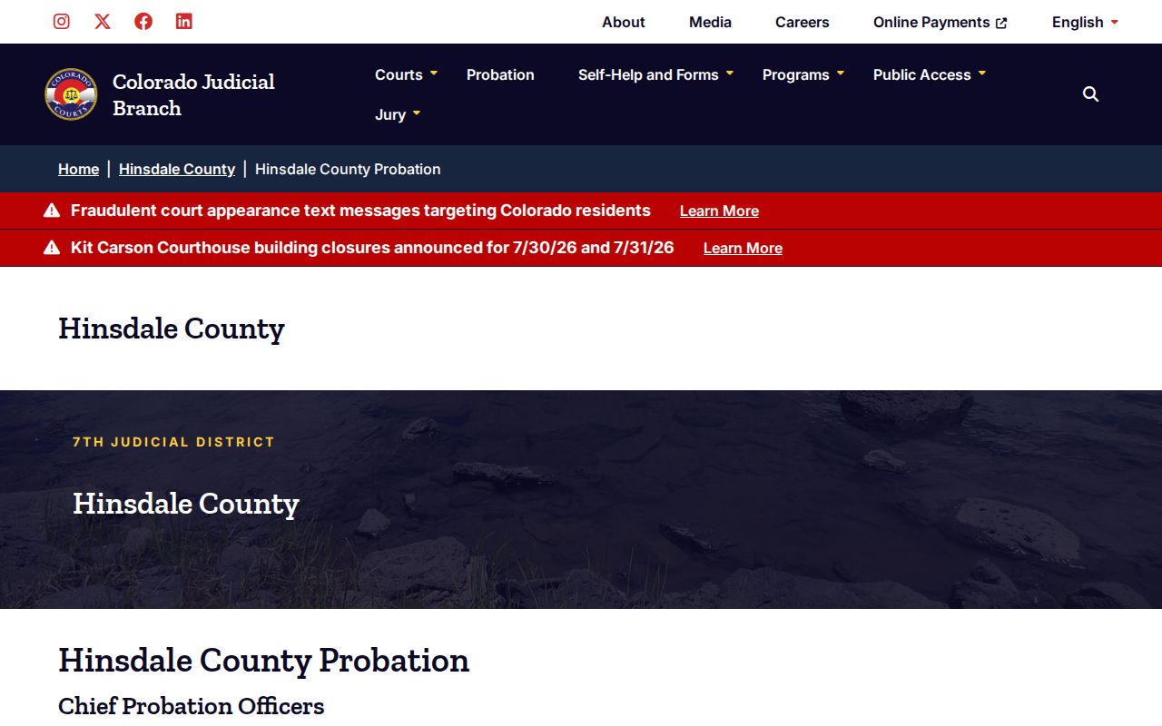 Lake City record check Seventh District probation page